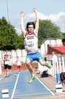 Adam Simpson (Gateshead) under-20s long jump at the North Eastern Champs, Gateshead.
